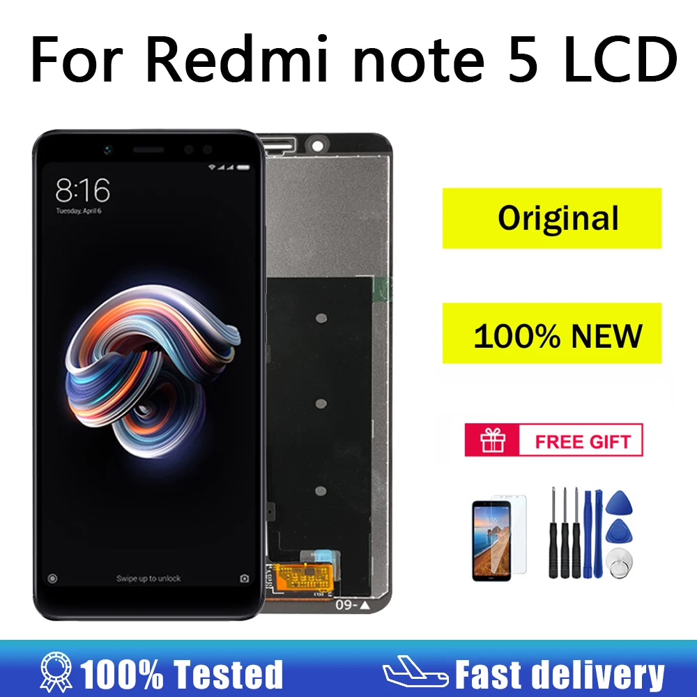 Оригинальный ЖК-дисплей AUMOOK для Xiaomi Redmi Note 5 Pro сменный ЖК-экран с рамкой и