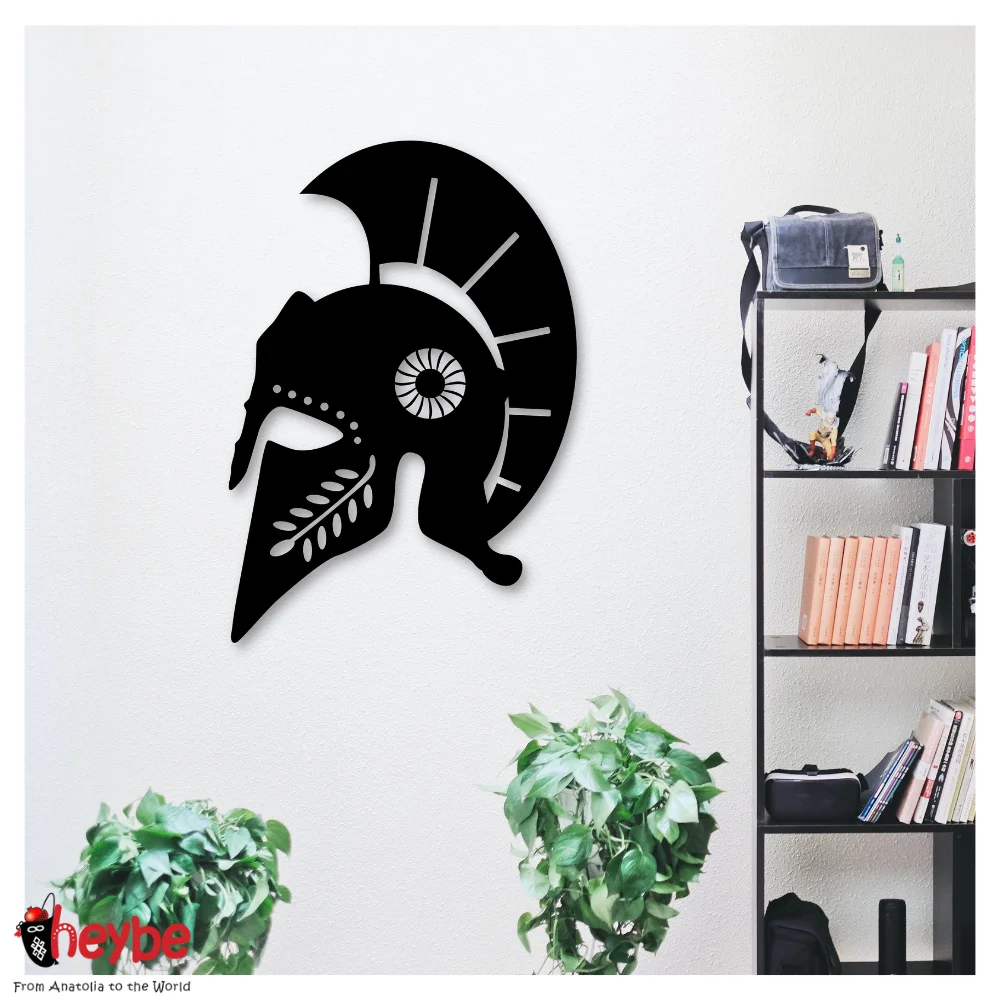 Деревянный шлем Воин Головной убор Армейский настенный художественный декор