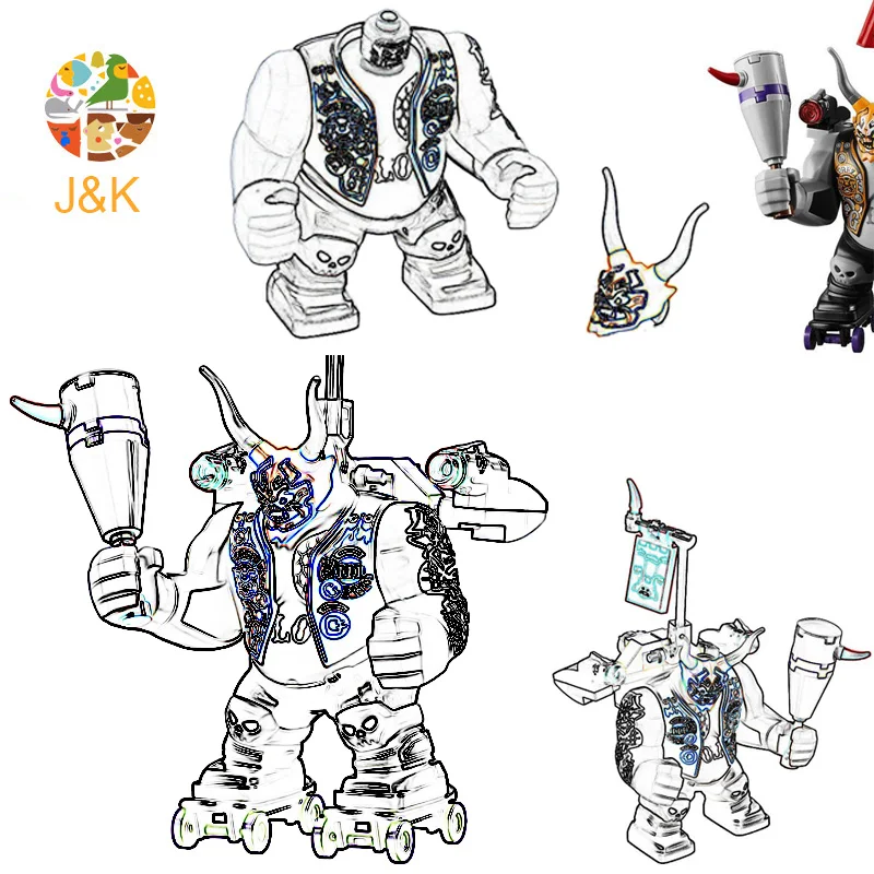 70642 565 шт. серии ниндзя Killow Vs. Samurai X Mecha Chopper Robots Building DIY Block Brick Toys для детей 10805 |
