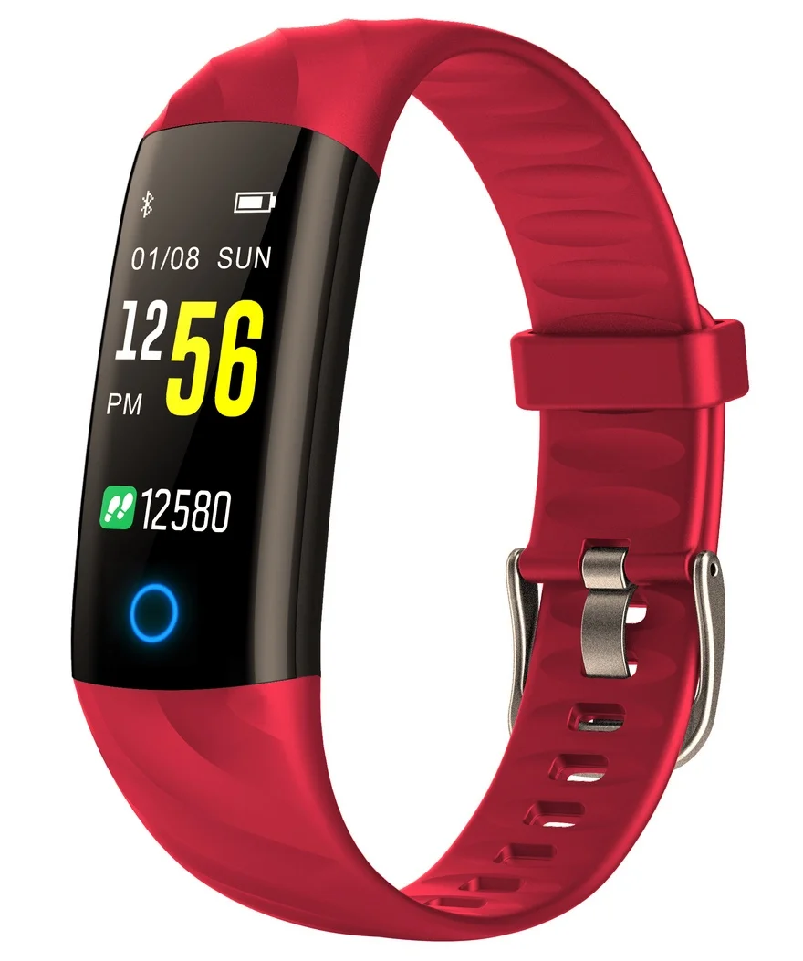 Фитнес браслет CARCAM SMART BAND S5 RED шагомер пульсометр IP68 GPS уведомления|Смарт-браслеты|