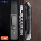 Цифровой Умный Замок Tuya, Wi-Fi, биометрический, отпечаток пальца, пароль, разблокировка, работа с приложением, дистанционное управление