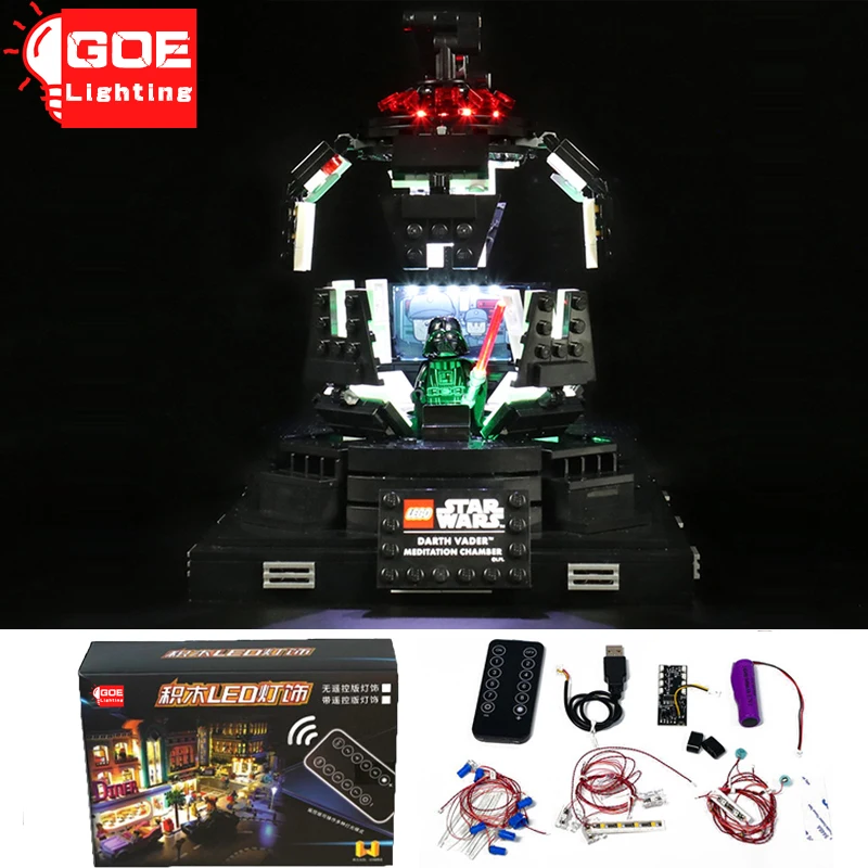 

GOE LIGHT ING фирменный светильник ильник для Lego 75296, военные фигурки, медитация, камера, набор строительных блоков, лампа, игрушки (светильник вая ...