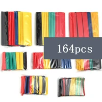 127164pcs heat shrink tube kit shrinking wrap assorted polyolefin insulation sleeving heat shrink tubing wire cable sizes 21