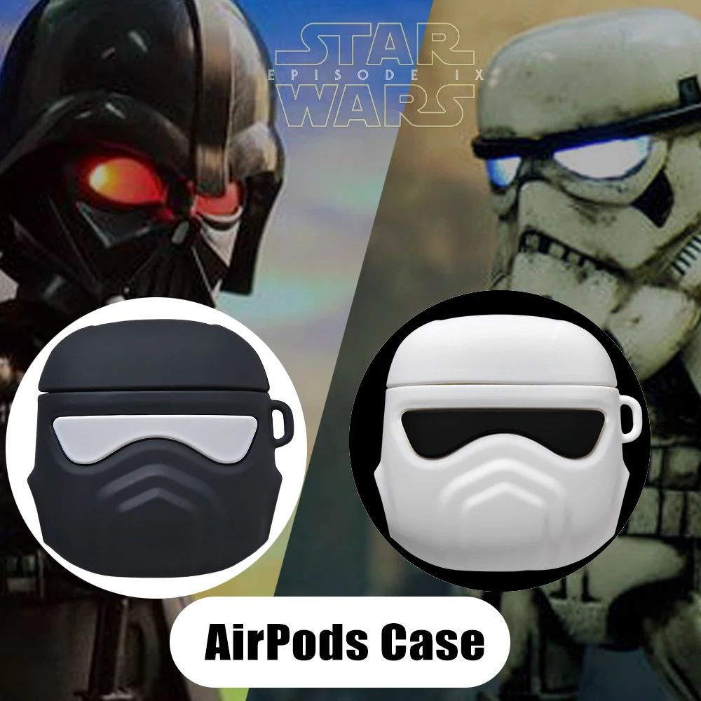 Для Apple AirPods 1 2 наушника противоударный чехол с принтом Звездные войны жидкий