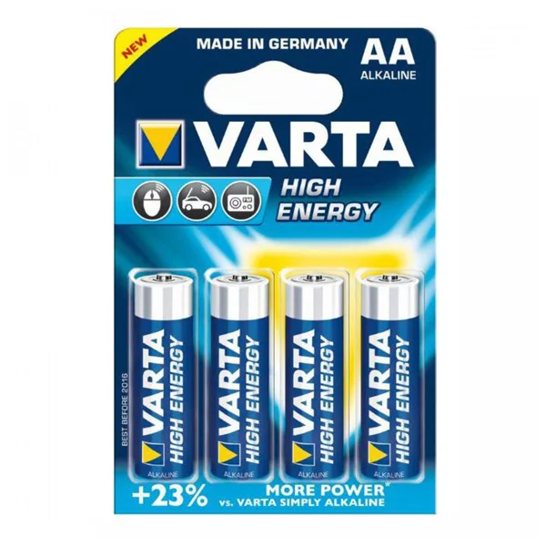 Щелочная батарея Varta LR6 AA 1 5 V 2930 mAh высокой энергии (4 шт) синий|Батарейки| |