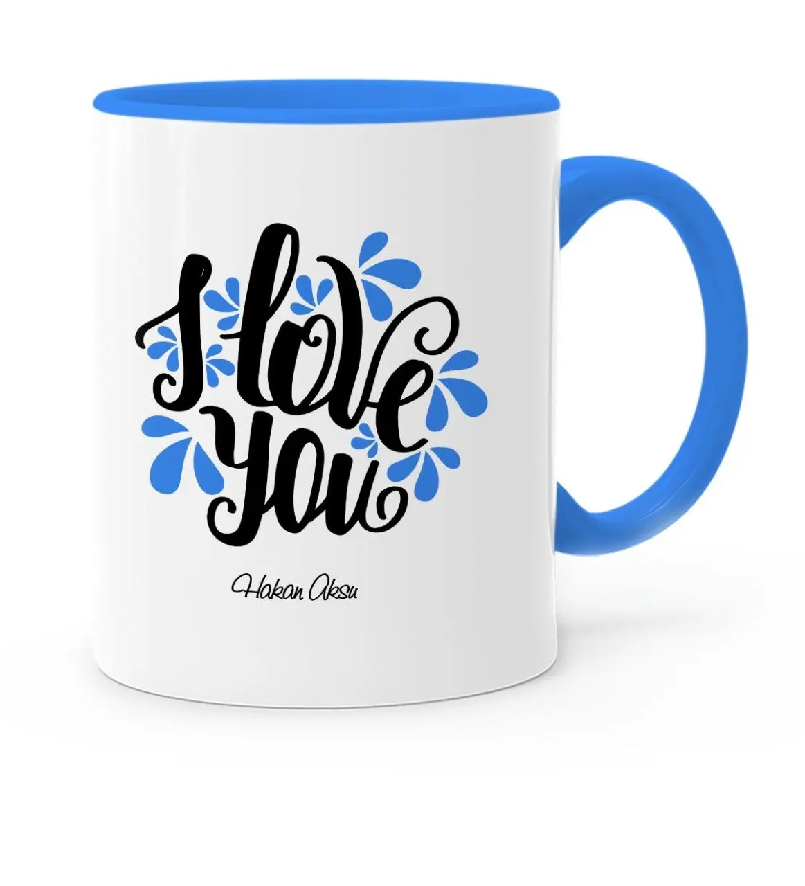 

Персонализированная кружка Love You синяя-7