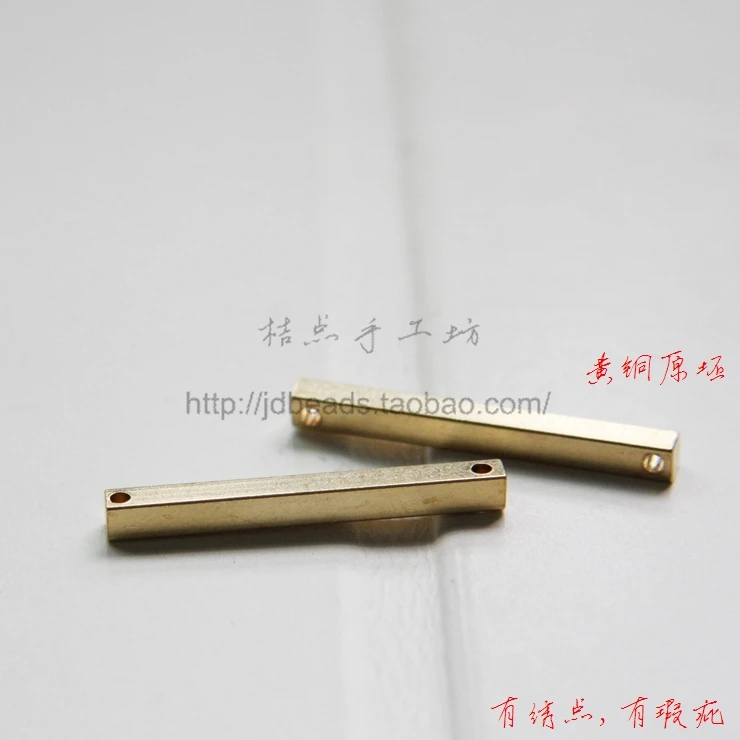 Твердая латунь квадратная планка-ссылка-прямоугольник-два отверстия 30x3 мм (3037C)