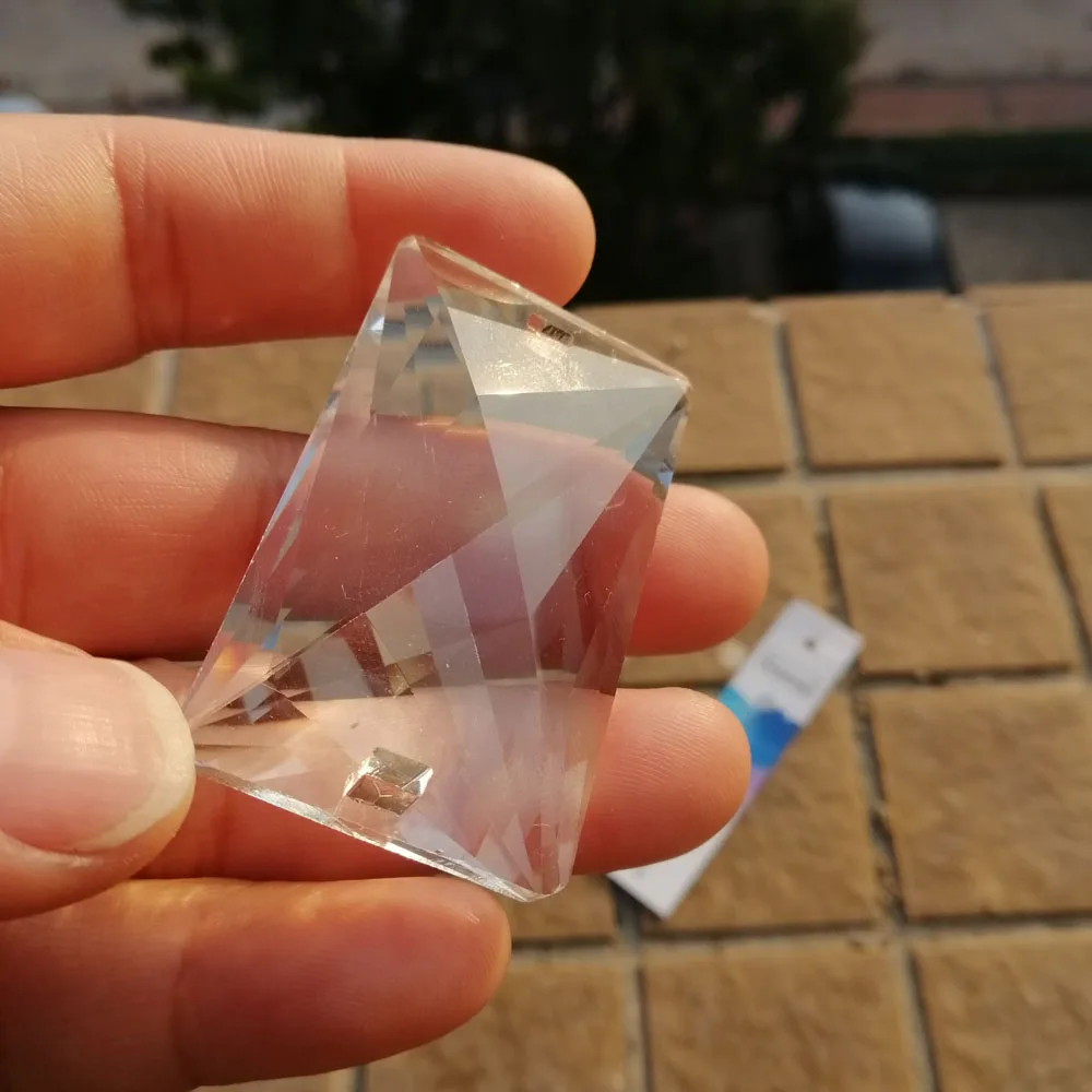 

Camal 2 шт. прозрачный K9 50x30 мм граненый прямоугольный хрустальный подвесной светильник призменная часть освещения люстра «Ловец солнца» подвесной домашний декор