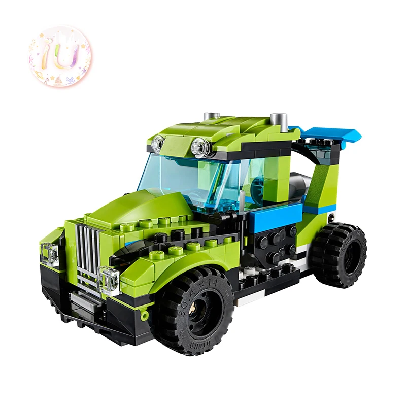 Legoings 3 в 1 ракета гоночный автомобиль набор модель строительные блоки 31074 подарки
