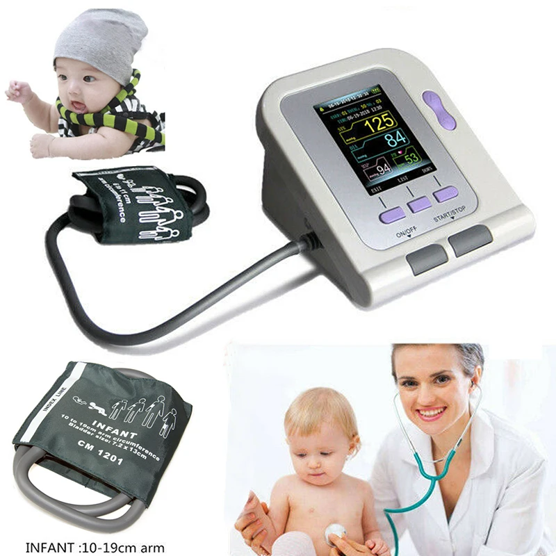 CONTEC08A Color LCD Display Digital Blood Pressure Monitor NIBP Software Sphygmomanometer With Infant Cuff