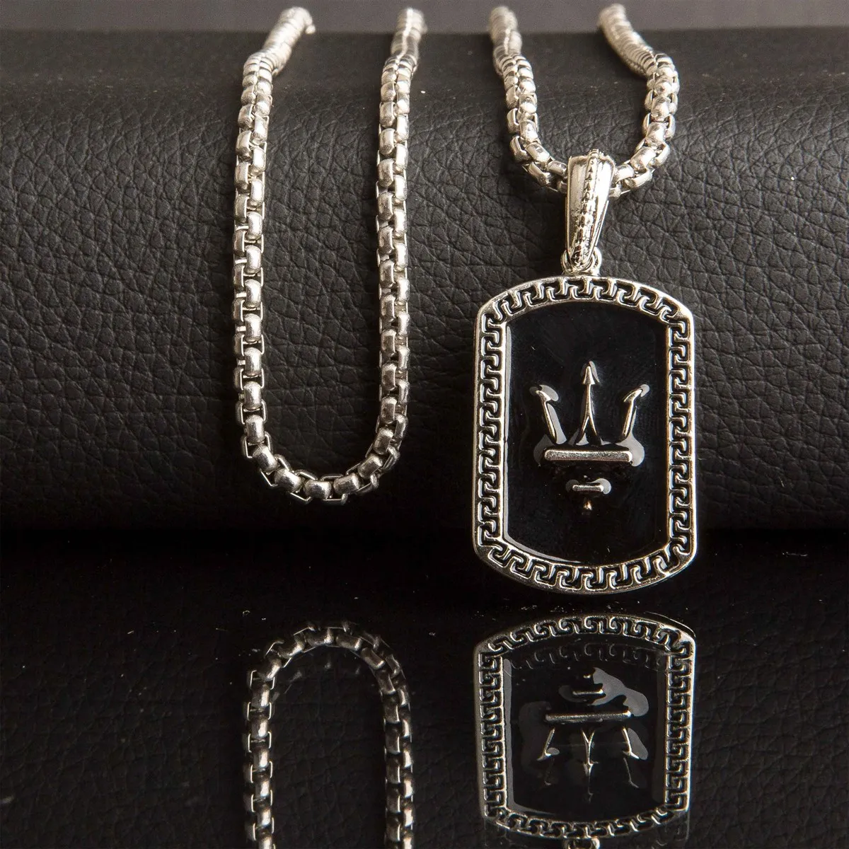 

Custom Designed Black Color Stainless Steel Necklace Fashion Cube Rope Chain Men Necklace Classic Stainless Steel Chain Necklace