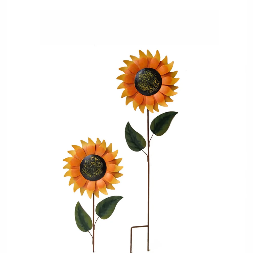 

Iron Sheet Sunflower Windmill Colourful DIY Handmade Wind Spinner Children Garden Outdoor Toys Kids Toy Yard Lawn Decoration