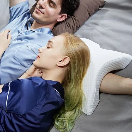 Visco curved pillow orthopedic for Arm and neck pain дакимакура для дома cuscino cojines ортопедическая подушка