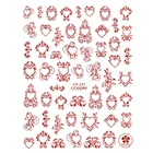 Супер тонкий самоклеющиеся 3D Нейл-арт ногтей ползунок стикер; Цвет золотистый, серебристый, черный, белый с винтажным орнаментом сердца Линия CB227-231