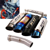 modified exhaust system mid link pipe connecting tube tail muffler with baffles db killer slip on motorcycle for duke 790