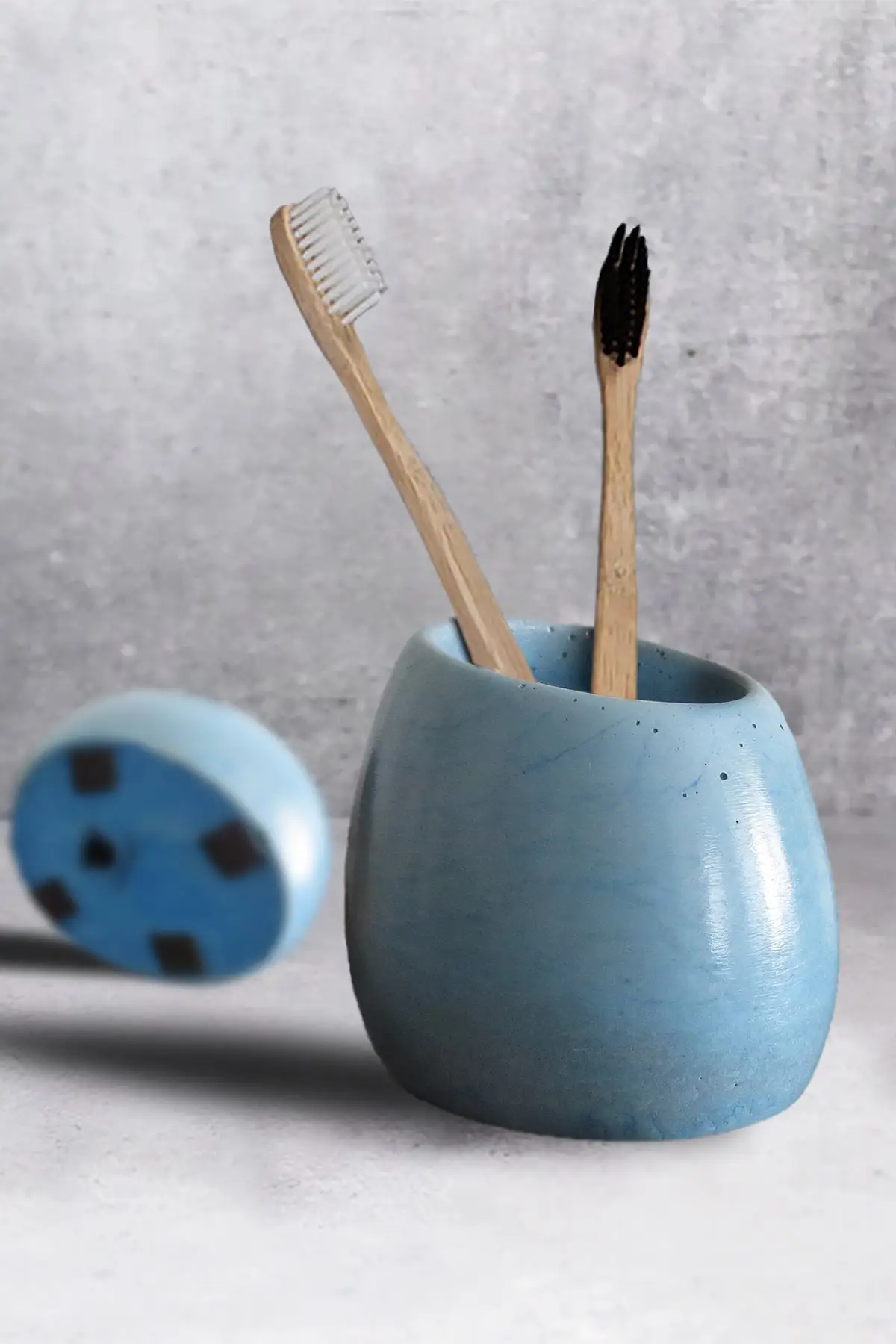 Роскошный бетонный аксессуар для ванной комнаты держатель зубных щеток простой