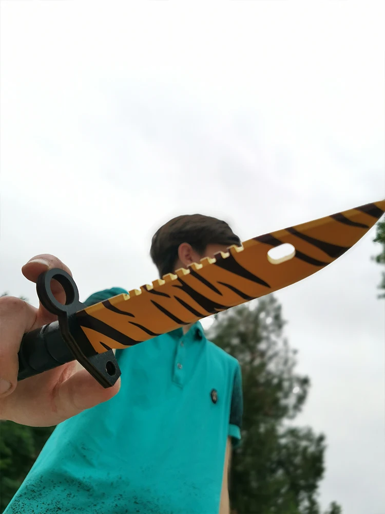 Деревянный штык нож М9 Байонет Зуб тигра CS GO | Штык кс го (деревянная реплика V2)