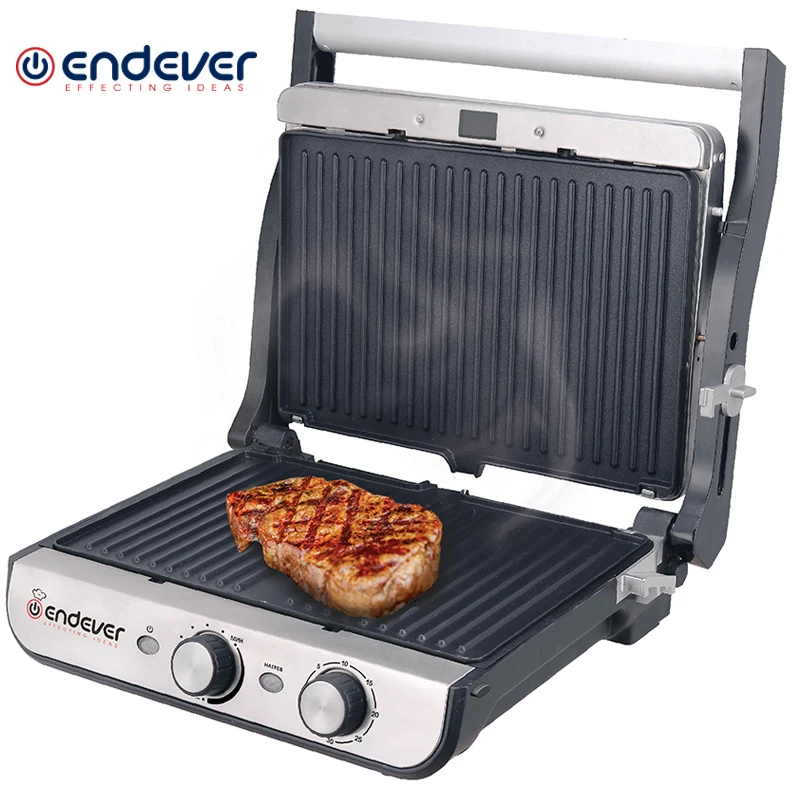 Гриль пресс Endever Grillmaster 250 (Мощность 2300 Вт терморегулятор (100 °C) таймер внутреннее