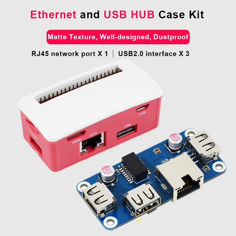 Raspberry pi Zero w Ethernet Usb Hub Hat b para Raspberry pi Série x Rj45 x Interface Usb 2.0 para Raspberry pi Zero Acessórios p/ quadro de demonstração