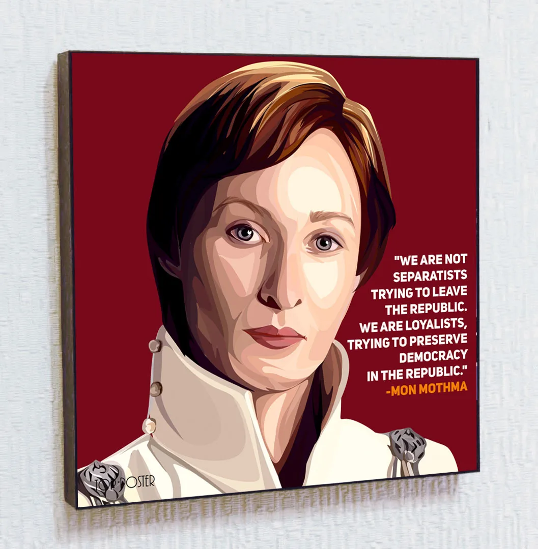 Мон Мотма Картина в стиле Поп Арт с креплением на стену портрет постер плакат