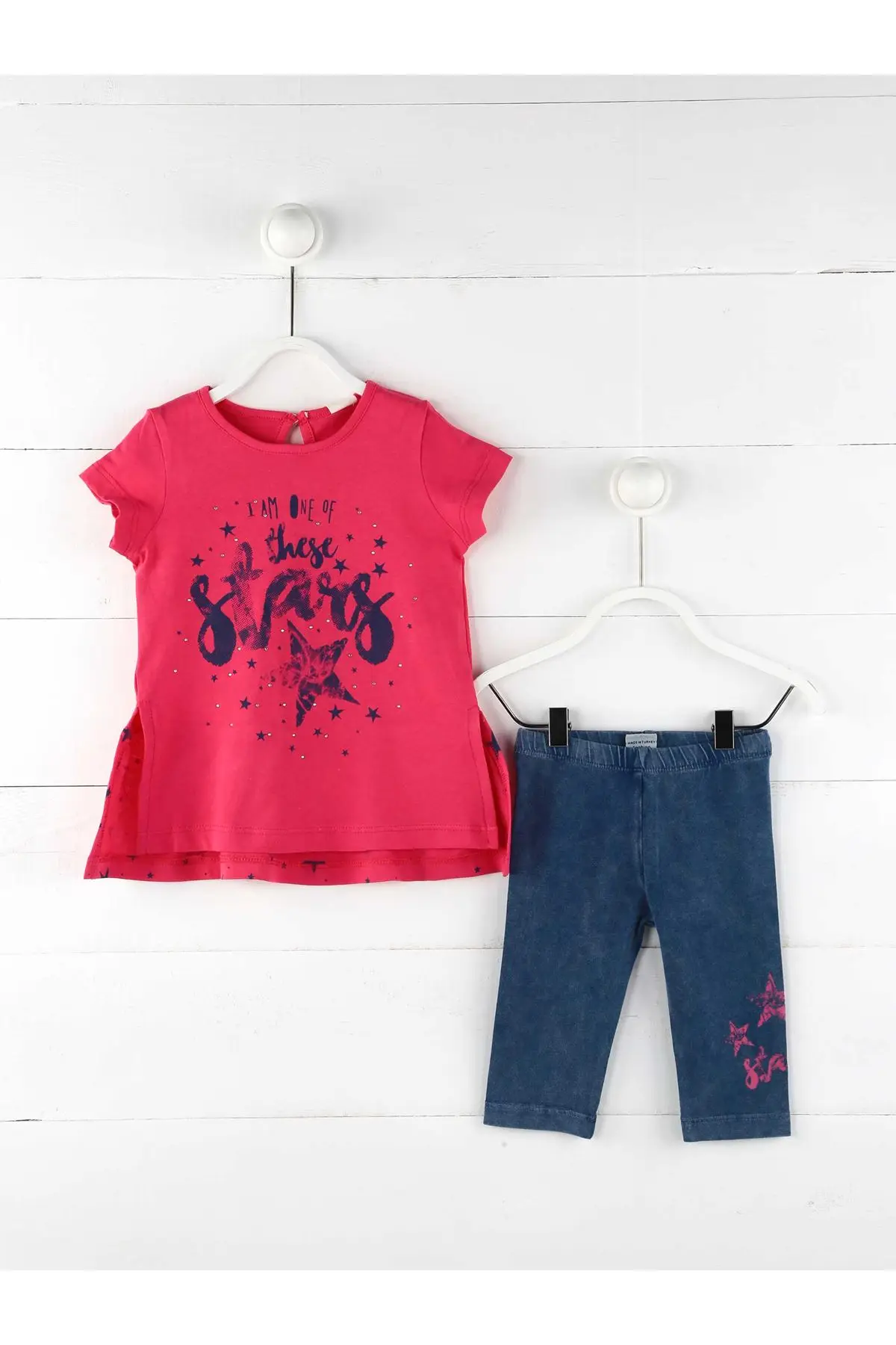 Комплект летней одежды из 2 предметов для девочек Колготки Футболка Повседневная