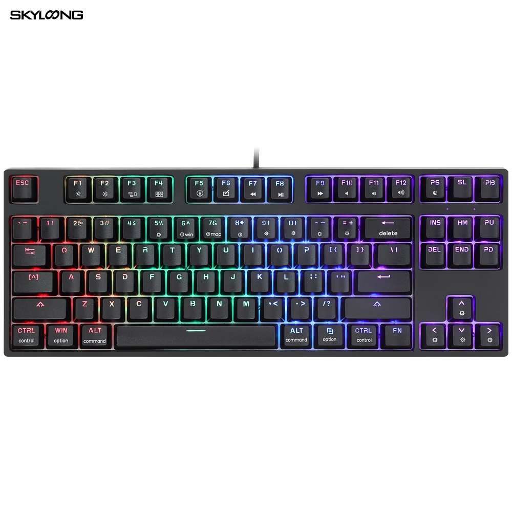 skyloong gk87 sk87 87 keys mechanical keyboard hot swap abs keycaps rgb color backlit wired bluetooth gamer mechanical keyboards free global shipping