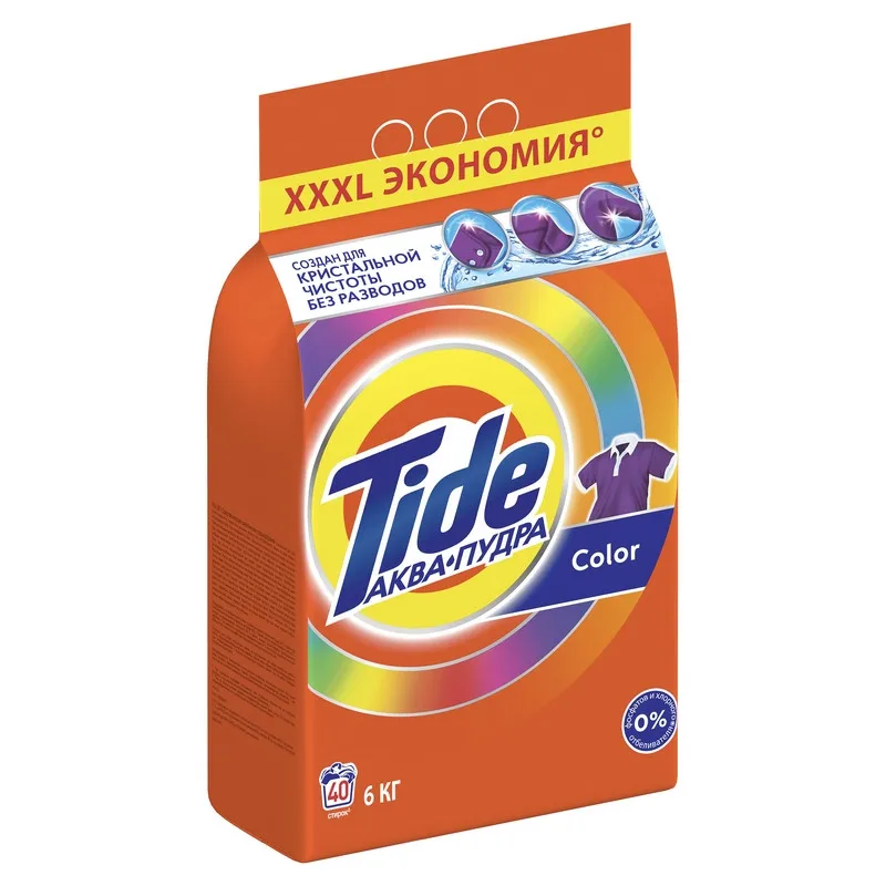 Powder detergent Tide Aqua powder color automatic 6кг D/color 618720 | Дом и сад