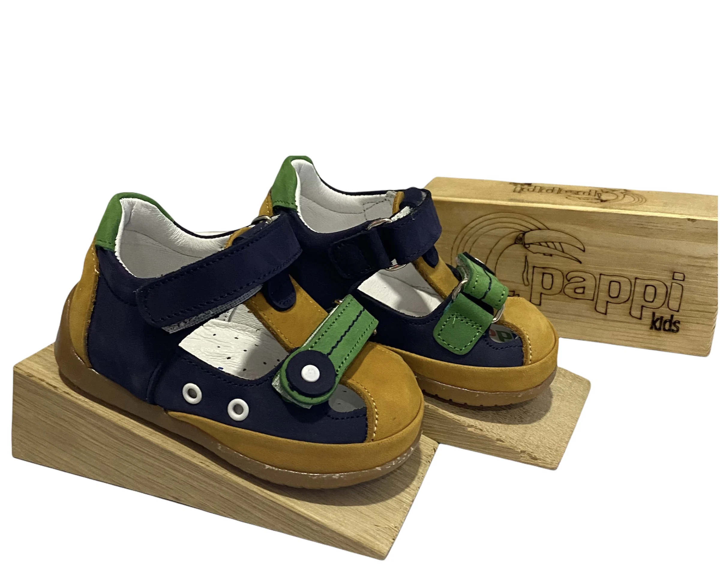 

Pappikids Model(0204) Boy's First Step Orthopedic Leather Shoes