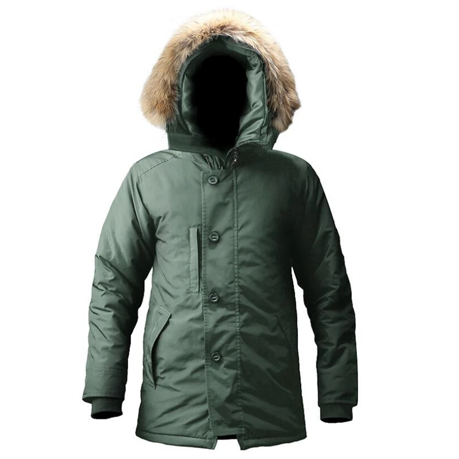 

Winter N3B jacket men fur hood warm jackets windbreaker Hiking Fishing long canada coat army tactical bomber korean parka