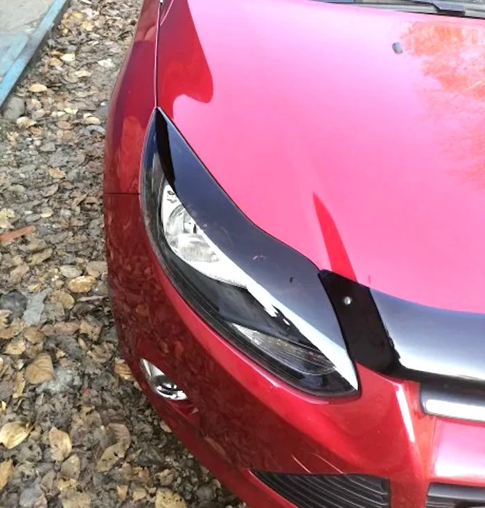 Для Форд Фокус 3 накладки на фары ресницы реснички брови фонари свет пластик 2011 2012