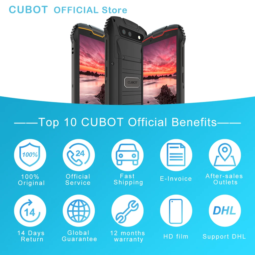 Cubot KingKong MINI2 Rugged Phone 4" QHD+ Screen Waterproof 4G LTE Dual-SIM Android 10 3GB+32GB 13MP Camera MINI Phone Face ID images - 6