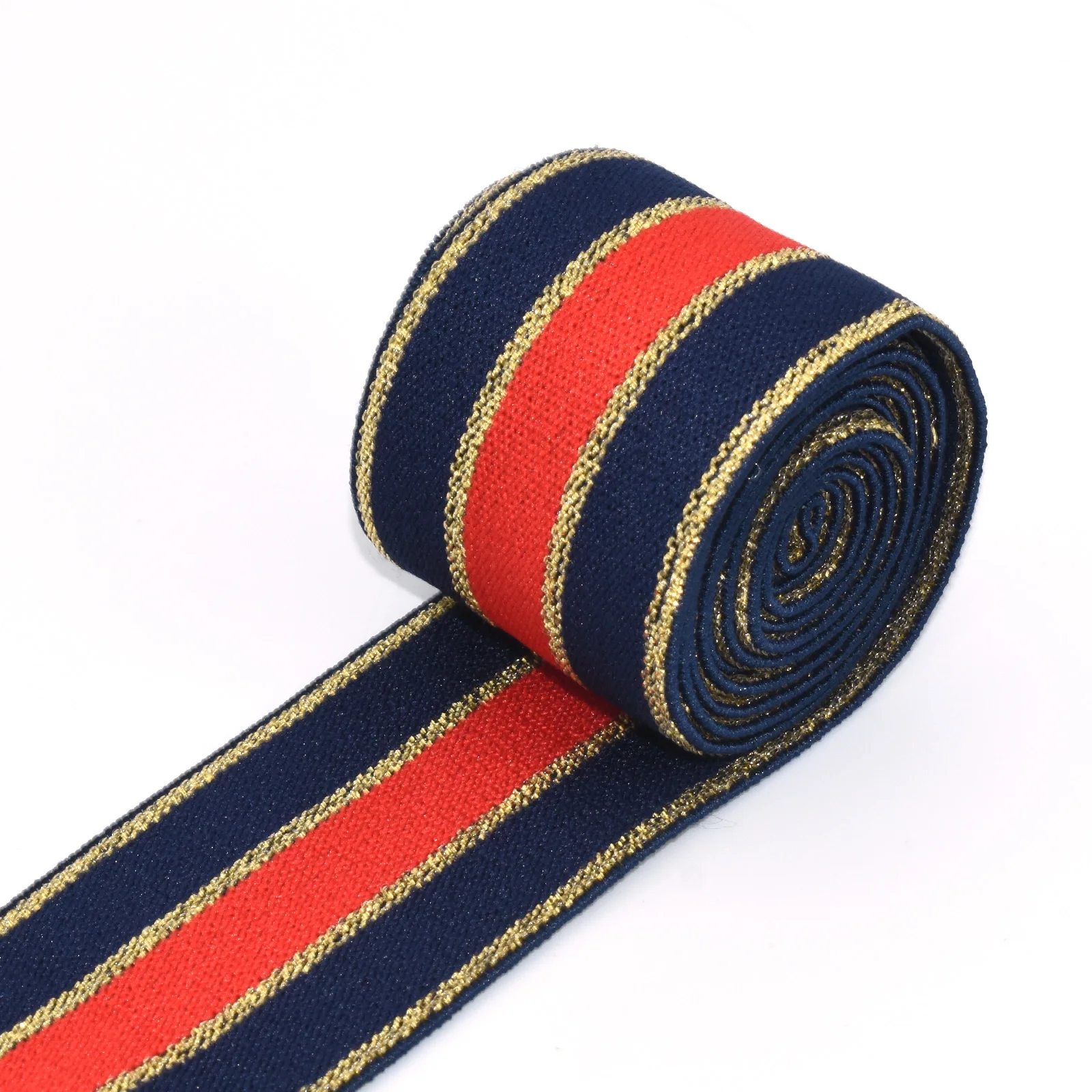 

1.5" Soft Elastic Webbing Strap Elastic Band Colorful Striped Ribbon Stretch Belt Stretchy Tape Garment Clothing Accessories