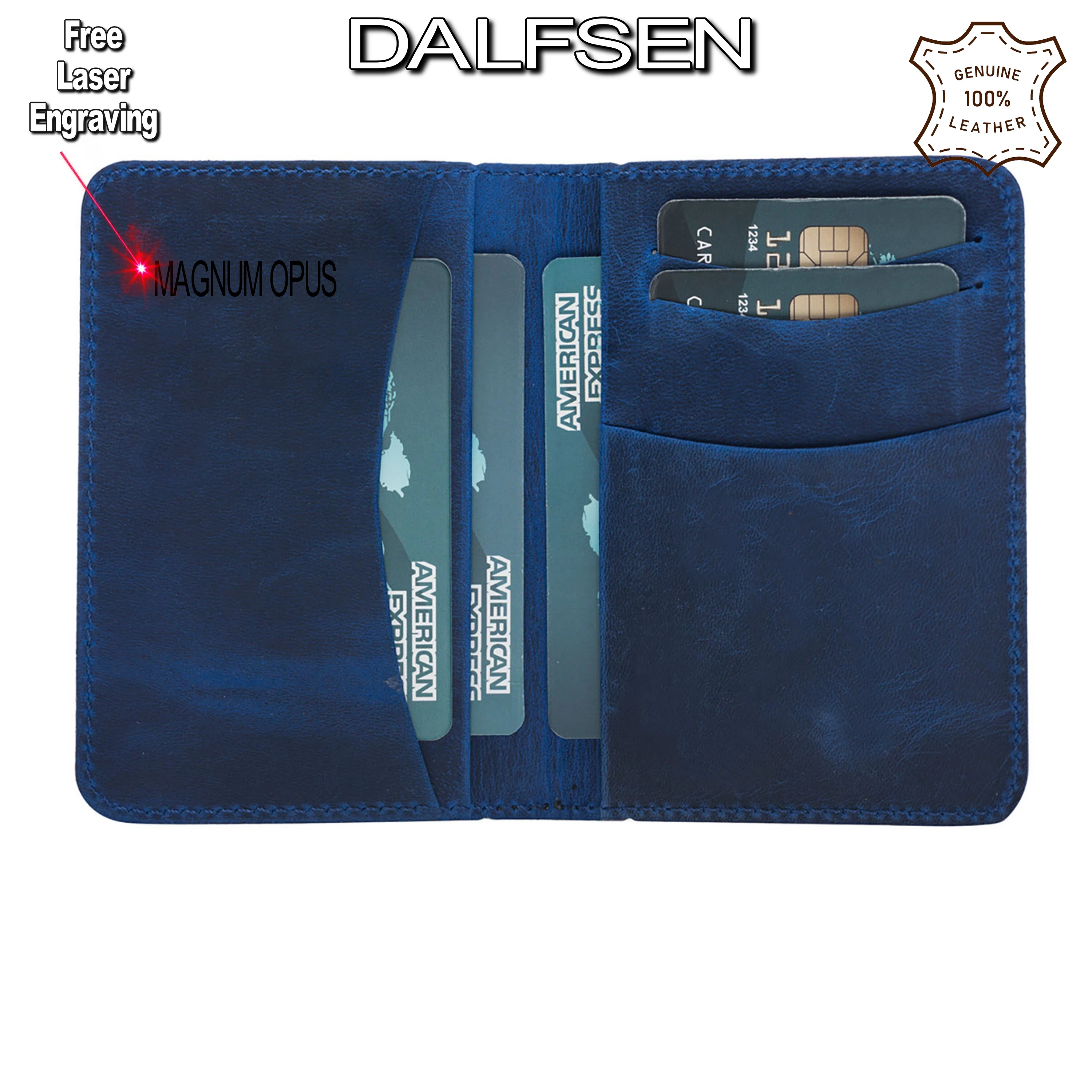 Handmade Genuine Leather RFID Protection ID & Credit Card Holder Holds up to 6 Cards Slots Minimalist Card Holder Wallet Elegant