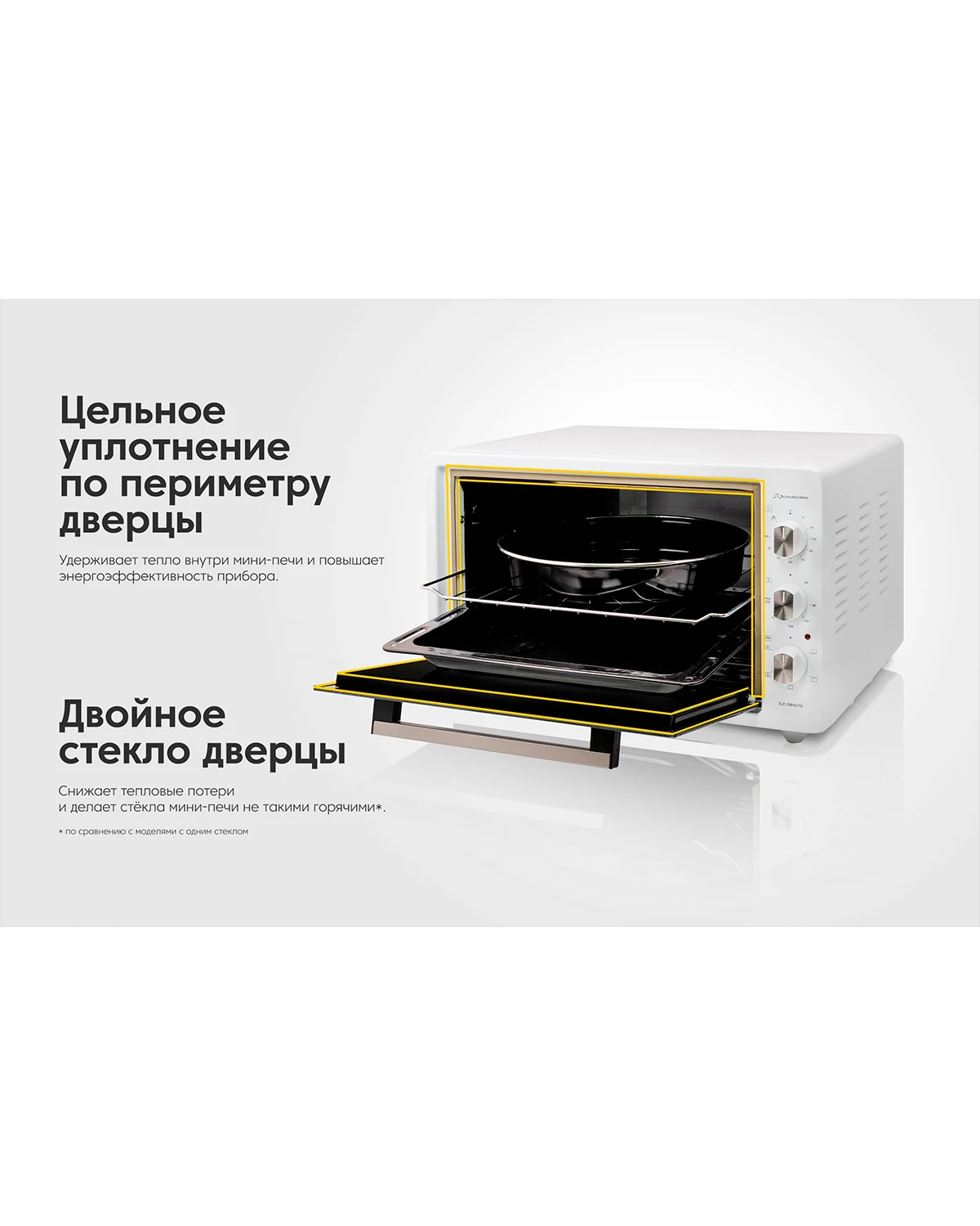 Мини печь для дома Schaub Lorenz SLE OW4210 белый 42л 5 режимов с конвекцией таймером
