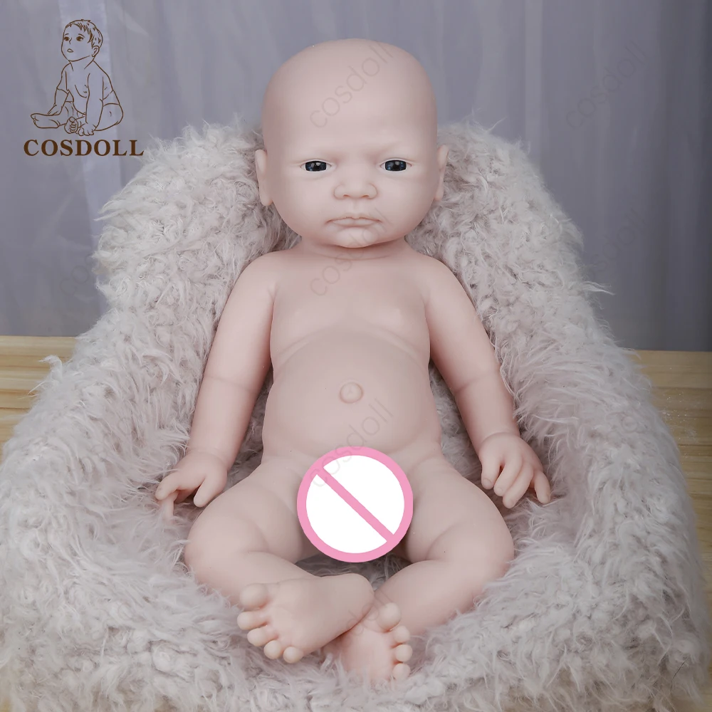 

Reborn baby girl 45cm lifelike Baby reborn, silicone, DIY Blank Reborn Baby Doll Unpainted Unfinished Doll , bebe reborn #01