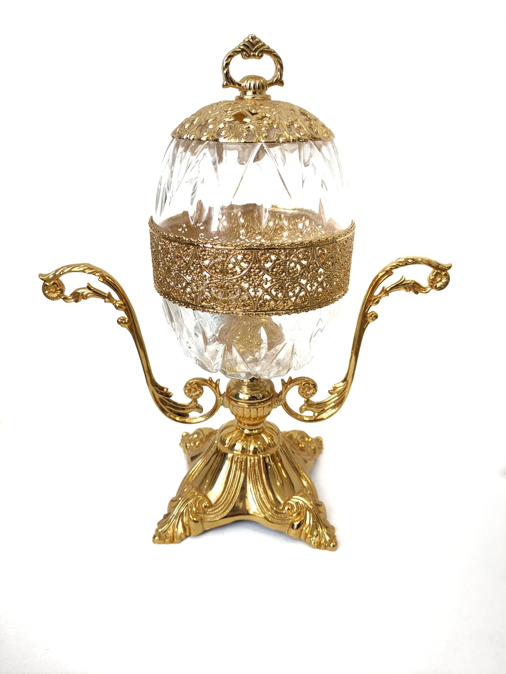 

Sugar Bowl Luxury Creative Gold Wide Glass Jars Istanbul With Lids Metal Candy Jar Food Container Storage Containers