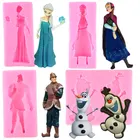 Силиконовая форма Disney холодное сердце принцесса брелок для ключей Эльза формы для эпоксидной смолы конфеты шоколадная мастика инструменты для украшения тортов из мастики