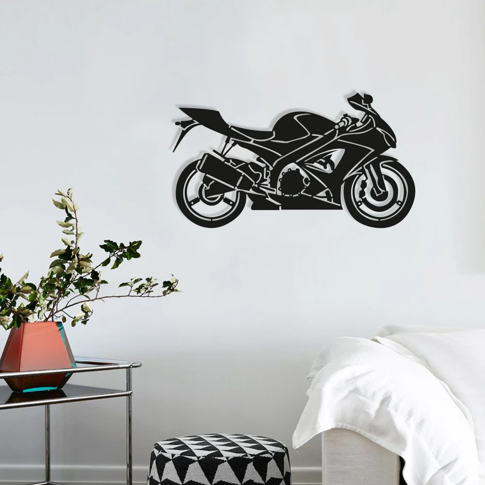 

Racer Motorcycle R1 - Metal Wall Art, Metal Wall Decor, Metal Wall Art, Wall Decor Interior, Housewarming Gift, Metal Wall