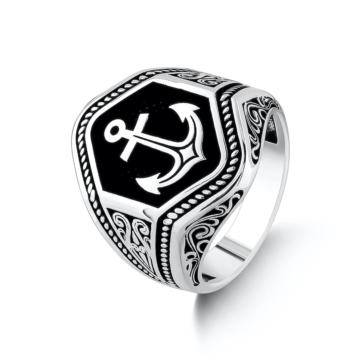 

Solid 925 Sterling Silver Silver Anchor Model Men Ring Fisherman Accessories Handmade Sailor Jewelry