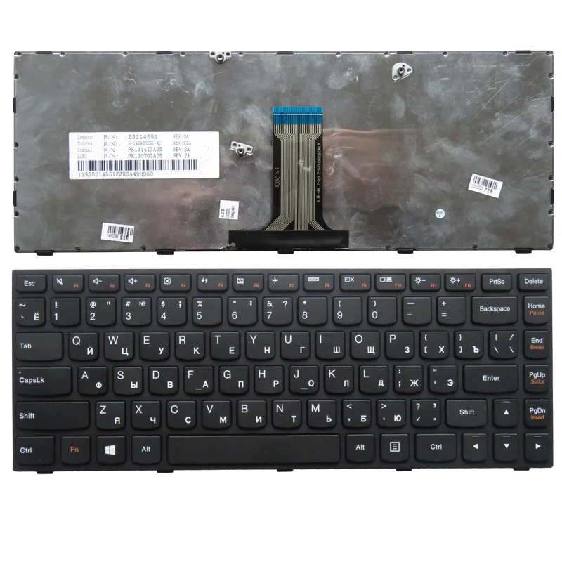 Клавиатура для ноутбука Lenovo IdeaPad Flex 2-14 G40-30 G40-70 черная рамка |