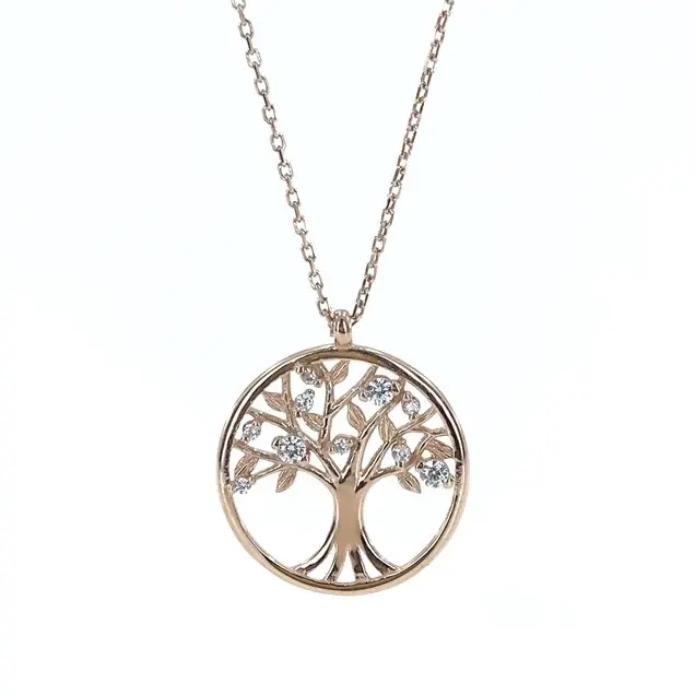 Новое Розовое золото Древо жизни серебряное ожерелье | Украшения и аксессуары