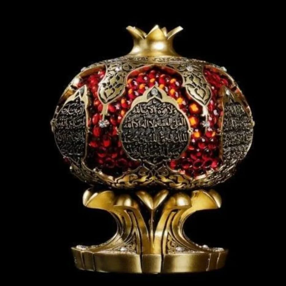 

Ayetel Kursi молитвенный тонировочный камень ручная работа гранатовый тонировочный Настольный гранатовый объект DIY религиозная икона мусульман...