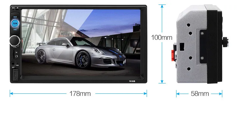 2 Din Car Stereo 7 HD Radio Bluetooth FM Audio MP5 Player 2Din Autoradio Support Rear View Camera 7018B | Автомобили и мотоциклы