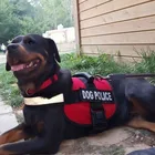 Полицейская шлейка для собак, светоотражающая, дышащая шлейка для маленьких и больших собак с нашивкой на заказ