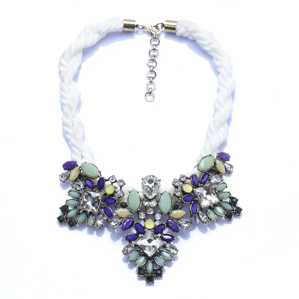 Модный бренд новый дизайн оптовая продажа белая веревка плетеная цепочка