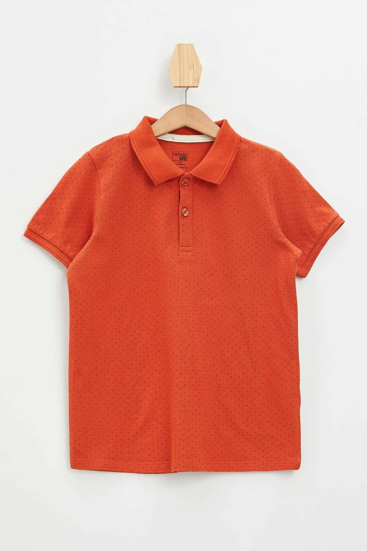 DeFacto футболка-поло для мальчика Весенняя Однотонная футболка топы оранжевый