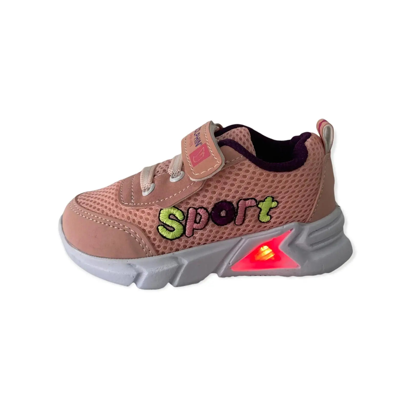 

Baby Dolphin orthopedic girls sneaker new season lightweight soft design sports hiking design led light rgb 2021 model