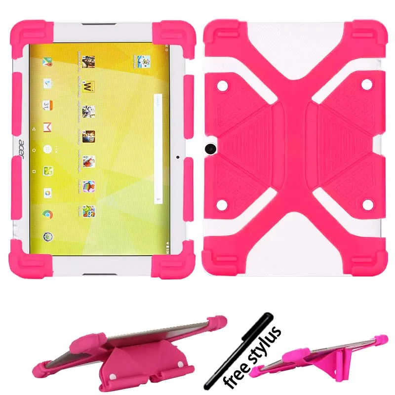 KK& LL для acer Iconia One 10 B3-A20 10,1 дюймов- мягкий резиновый противоударный силиконовый чехол-подставка для планшета+ стилус