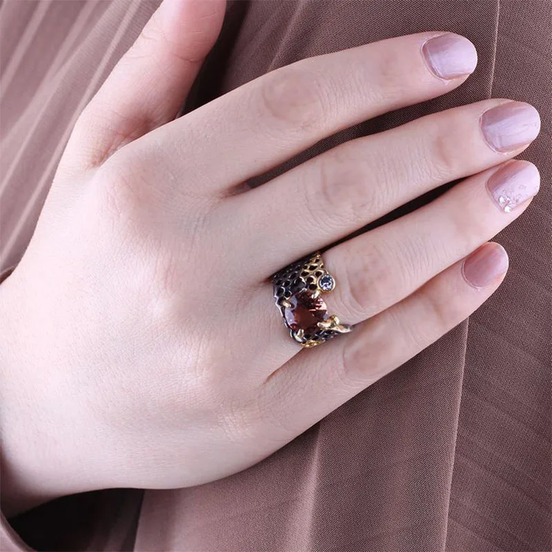 

Women Sultanite Silver Ring, Handmade 925 Silver Color Changing Sultanite Ring, Handmade Sultanite Women Ring,color changing