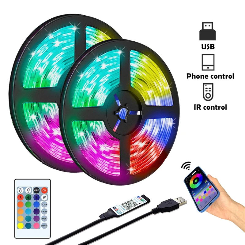 Светодиодная лента RGB SMD 2835 5050 с пультом ДУ